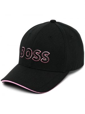 Brodert cap Boss svart