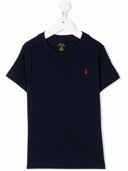 Brodert t-skjorte for jenter Ralph Lauren Kids svart