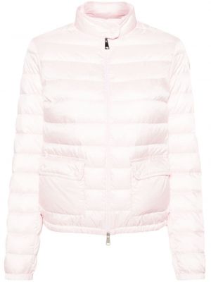 Prošivena pernata jakna Moncler ružičasta