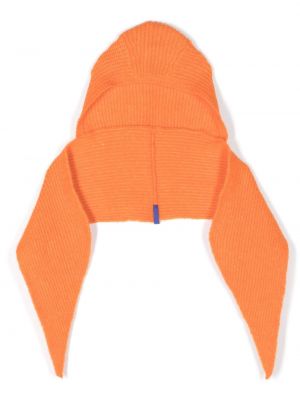 Kapucnis gyapjú sál Paloma Wool narancsszínű