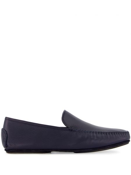 Læder loafers Manolo Blahnik blå