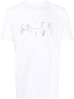 Trykt t-skjorte Armani Exchange hvit