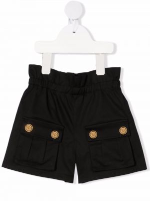 Shorts papirpose for jenter Balmain Kids svart