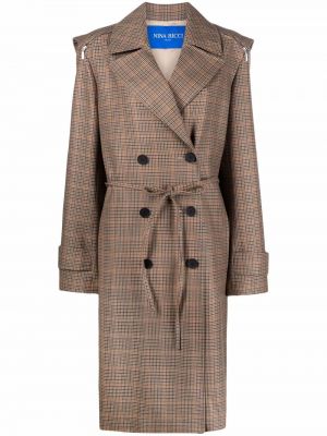 Hundtandsmönstrad trenchcoat Nina Ricci