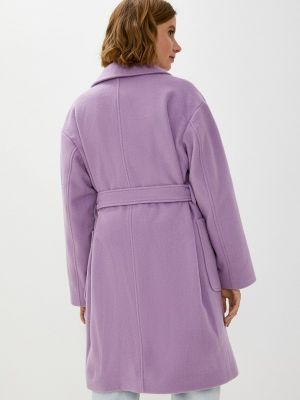 Двубортное пальто Belucci фиолетовое