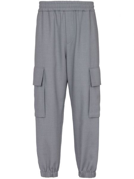Pantalon cargo slim avec poches Balmain gris
