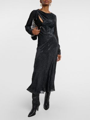 Шелковое платье миди Isabel Marant черное