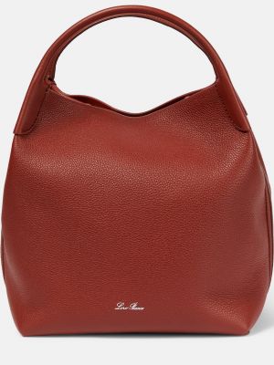Кожаная сумка Loro Piana коричневая