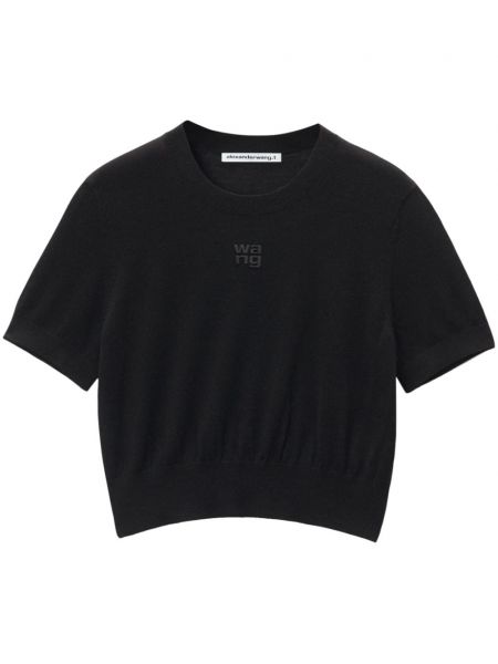 Strick t-shirt Alexander Wang schwarz