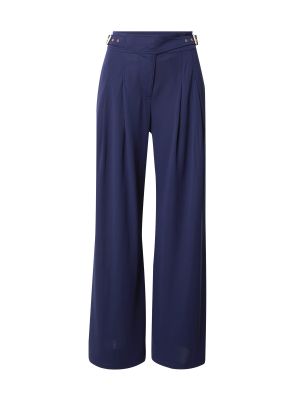 Plisované nohavice Lauren Ralph Lauren modrá