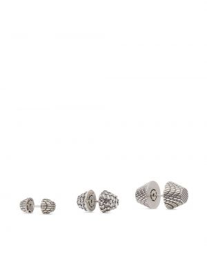 Boucles d'oreilles à boucle Balenciaga argenté