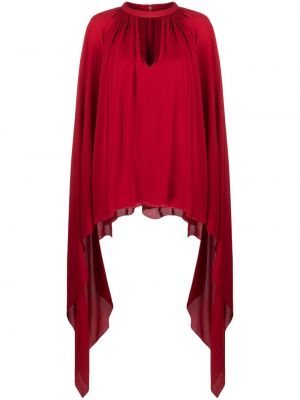 Копринена блуза Elie Saab червено