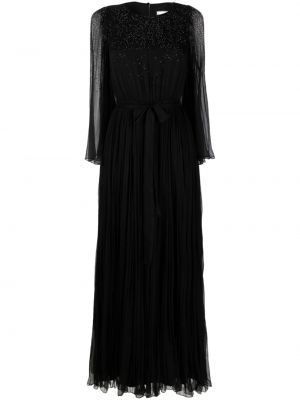 Плисирана вечерна рокля Nissa черно