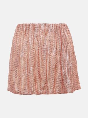 Mini falda de tejido jacquard Missoni Mare rosa