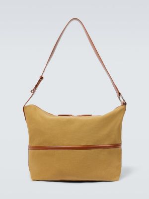 Kožená nákupná taška Dries Van Noten hnedá