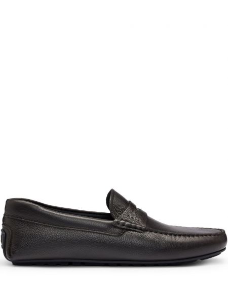 Læder loafers Boss sort