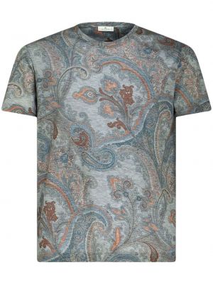 Lyocell t-shirt mit print mit paisleymuster Etro