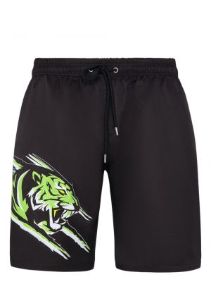 Pantaloni scurți de sport cu imagine cu dungi de tigru Plein Sport