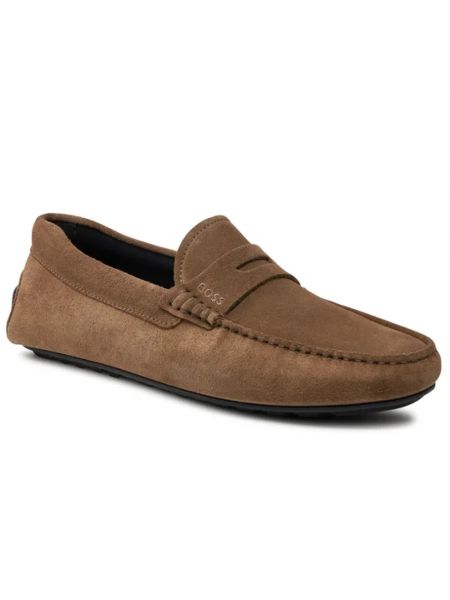 Loafers de ante Hugo Boss marrón