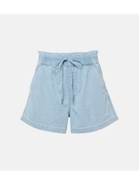 Pantalones cortos de algodón Veronica Beard azul