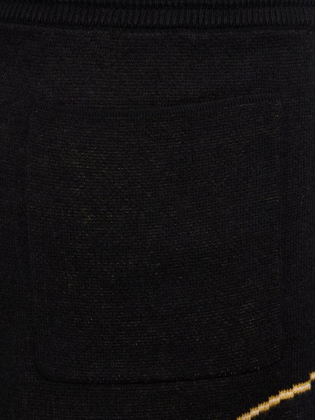 Shorts en coton en tricot Rhude noir