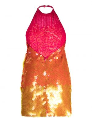 Robe de soirée à paillettes Ronny Kobo rose