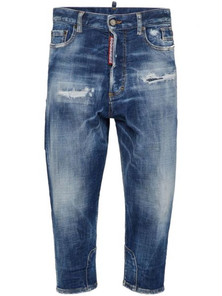 Low waist stretch-jeans Dsquared2 blau