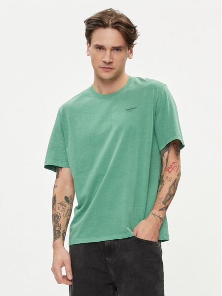 Tričko Pepe Jeans zelené