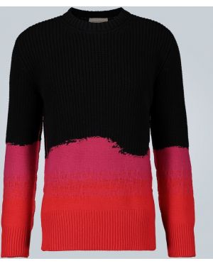 Памучен пуловер Alexander Mcqueen черно