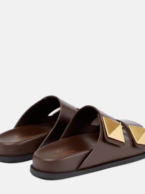 Sandale din piele Valentino Garavani maro