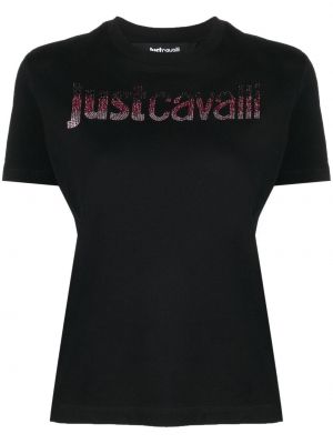 Pamučna majica Just Cavalli crna