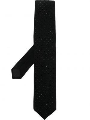 Krawat z kryształkami Sandro czarny