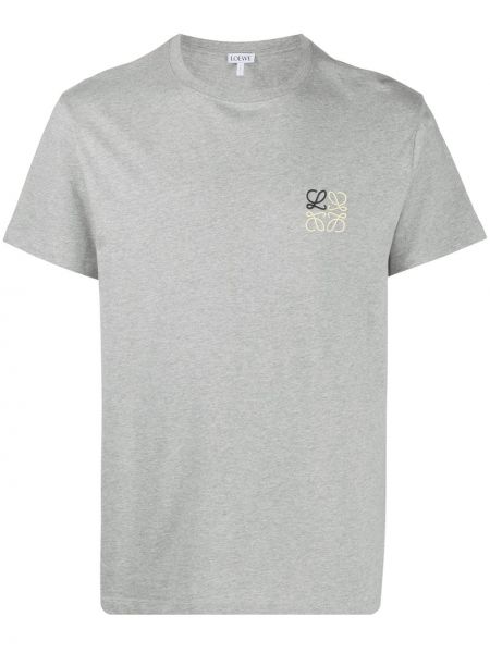 Camiseta con bordado Loewe gris