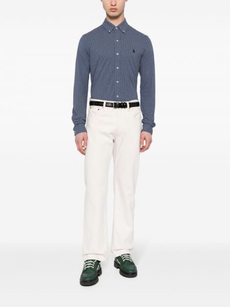 Taškuota marškiniai Polo Ralph Lauren mėlyna