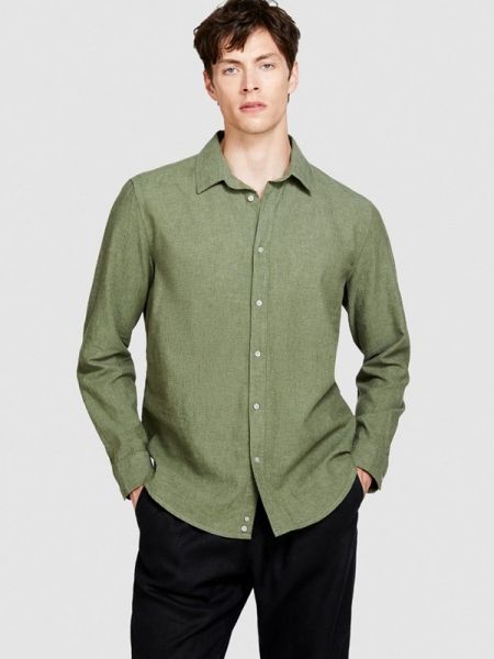 Рубашка Sisley зеленая