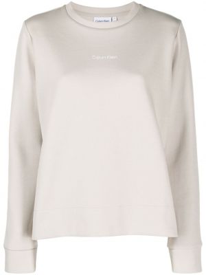 Bavlnená mikina Calvin Klein sivá