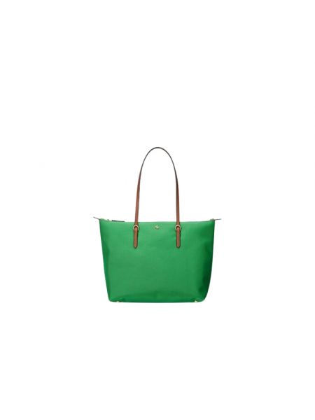 Nylonowa shopperka Ralph Lauren zielona