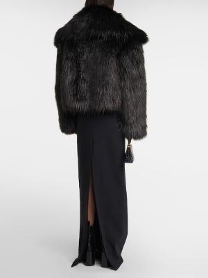 Krátký kabát s kožíškem Ami Paris černý
