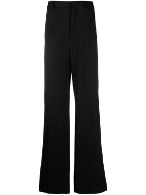Μάλλινο παντελόνι σε φαρδιά γραμμή Lanvin μαύρο