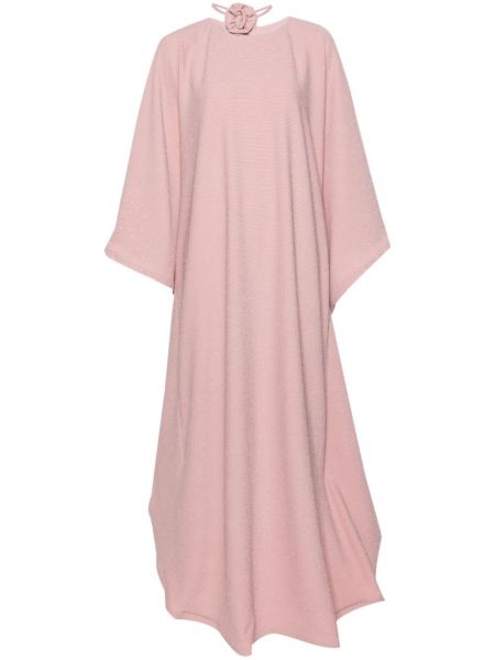 Maksi çiçekli kaftan Rayane Bacha pembe