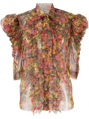 Bluza s cvetličnim vzorcem s potiskom Philosophy Di Lorenzo Serafini rumena