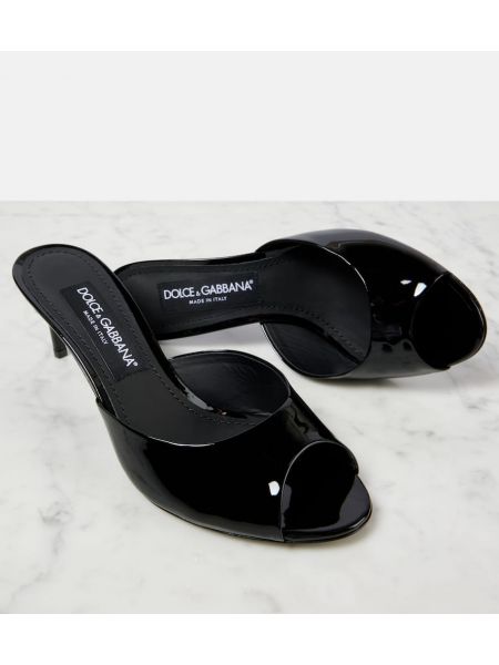 Rugan deri sandalet Dolce&gabbana siyah