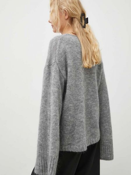 Vlněný svetr By Malene Birger šedý