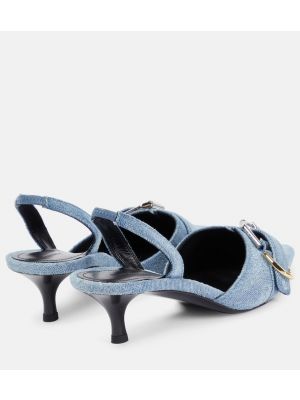 Полуотворени обувки с отворена пета Givenchy синьо