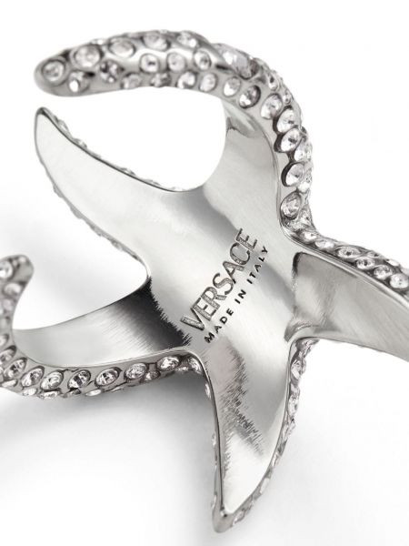 Křišťálový prsten Versace stříbrný
