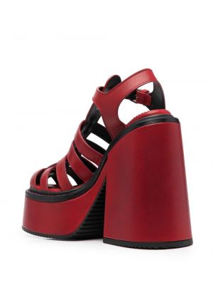 Sandály na platformě Dsquared2 červené