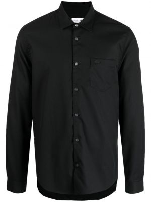 Bavlnená košeľa Lacoste čierna