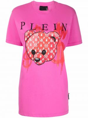 Camiseta con estampado Philipp Plein rosa