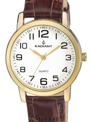 Кожаные часы из искусственной кожи Radiant коричневые