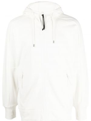 Blixtlås hoodie C.p. Company vit